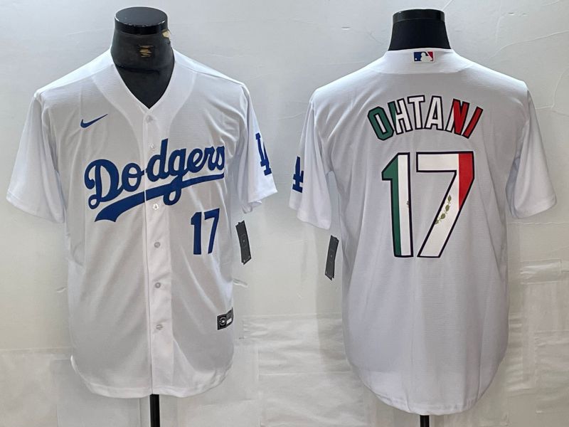 Men Los Angeles Dodgers 17 Ohtani White Nike Game MLB Jersey style 23